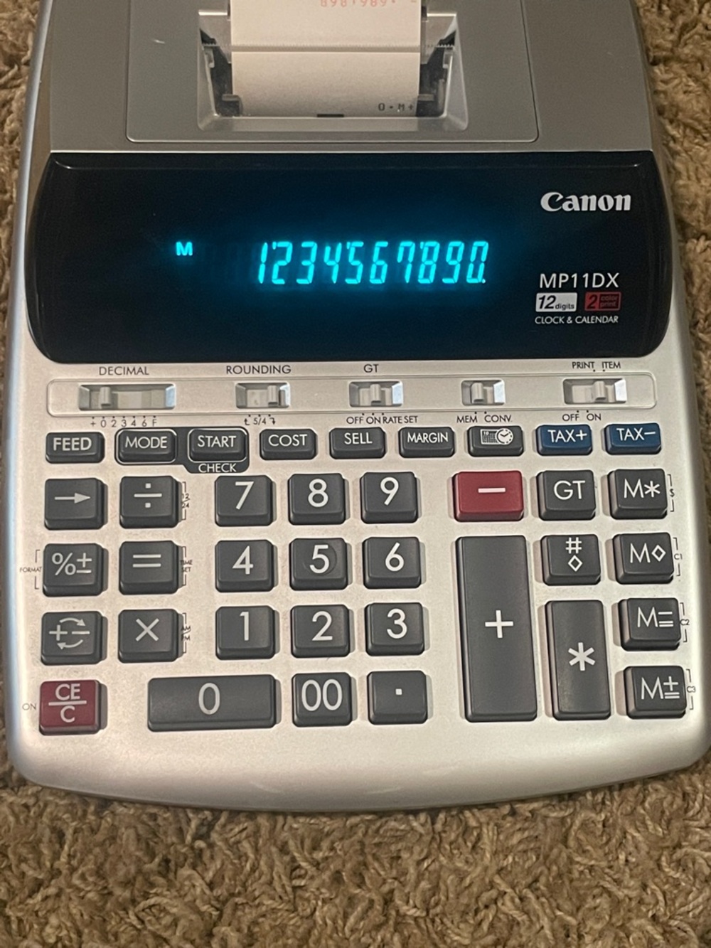 Canon MP11DX Printing Calculator with Clock and Calendar - Picture 2 of 9